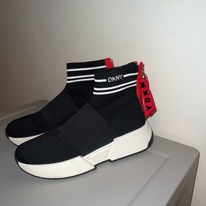 DKNY platform sock sneaker.